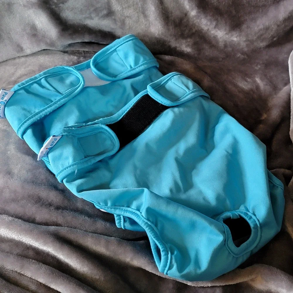 Paw Inspired Dog Diapers Large Blue Excellent Washable Reusable 2pk
